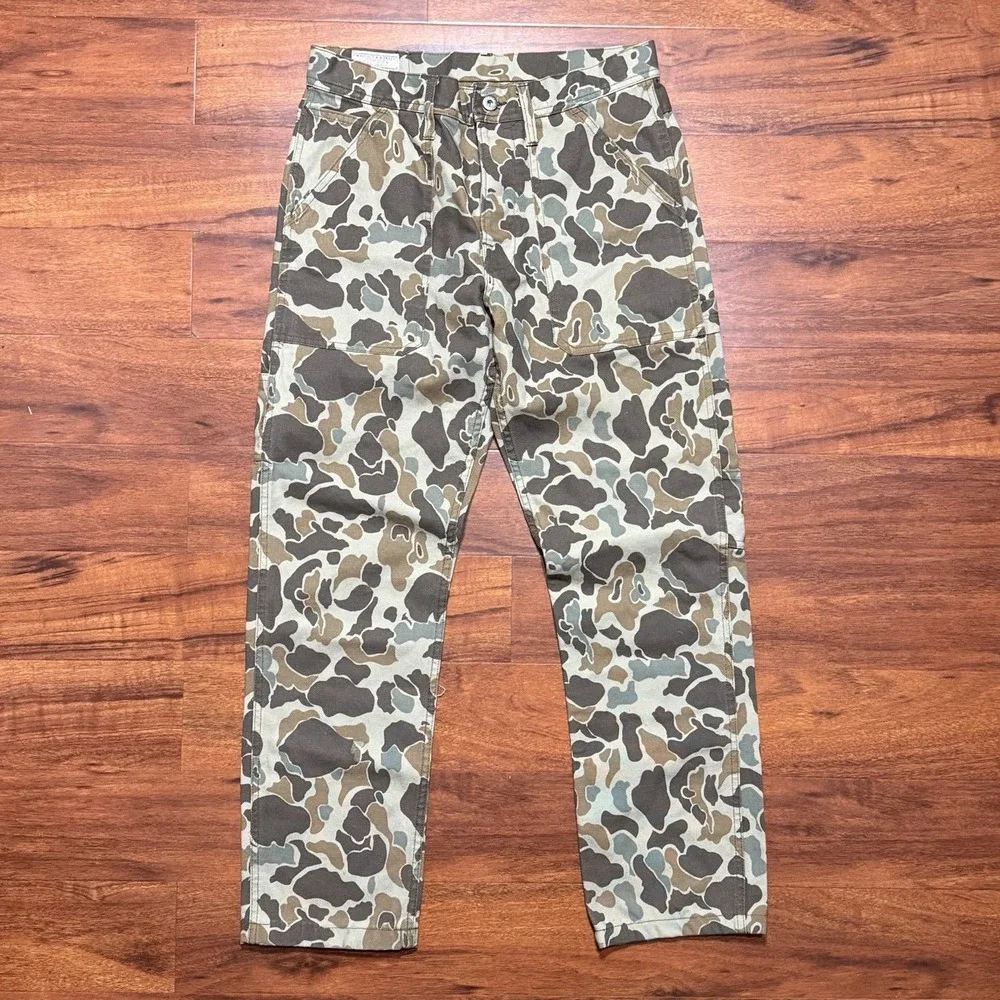 Wallace & Barnes Pants‎ Carpenter Camo Canvas Duck Hunter Button-Fly Fits 30x30
